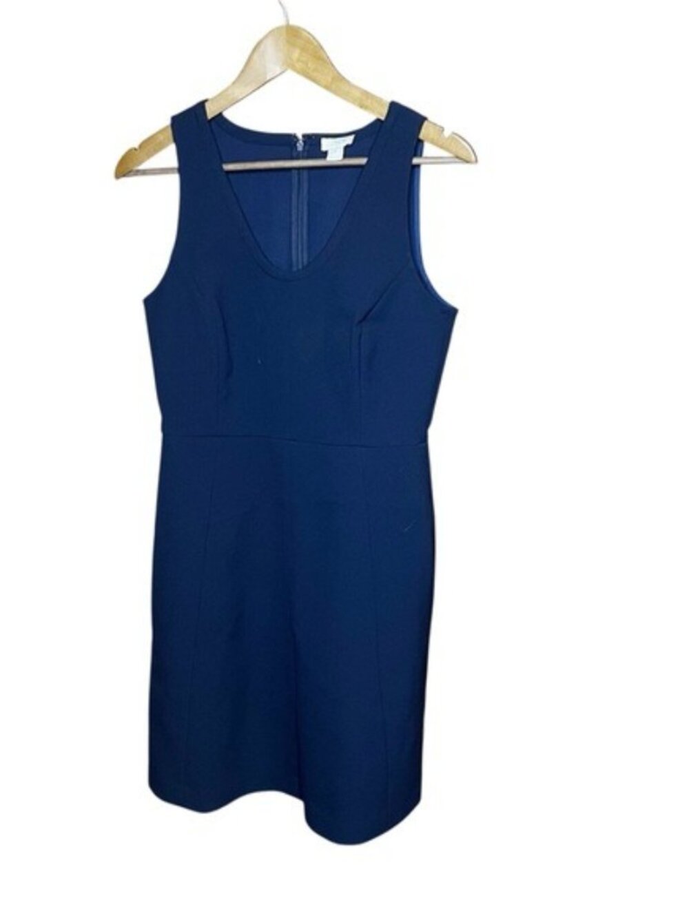 J. Crew Factory Sheath Dress 4 Navy Dark Blue Workwear Office Darting Classic
